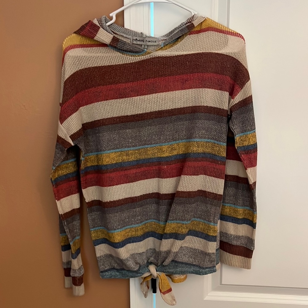 Lightweight striped hoodie